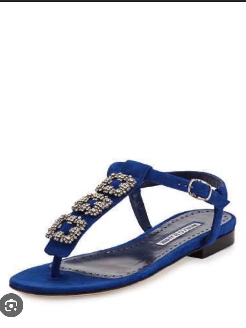 Manolo Blahnik Ottolina crystal T-Strap sandal